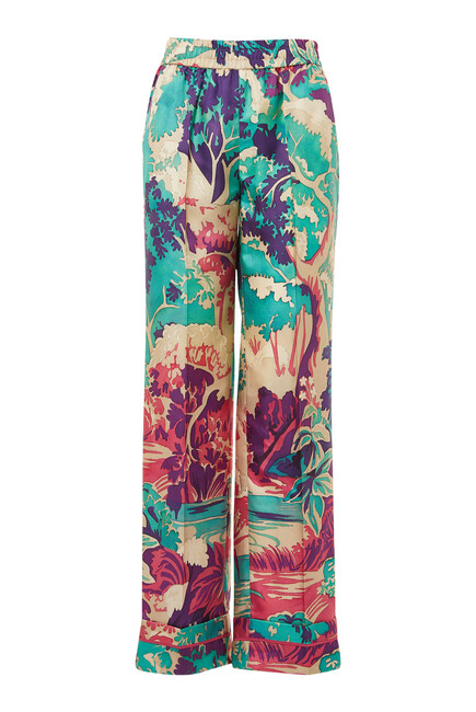 Forest-print Trousers